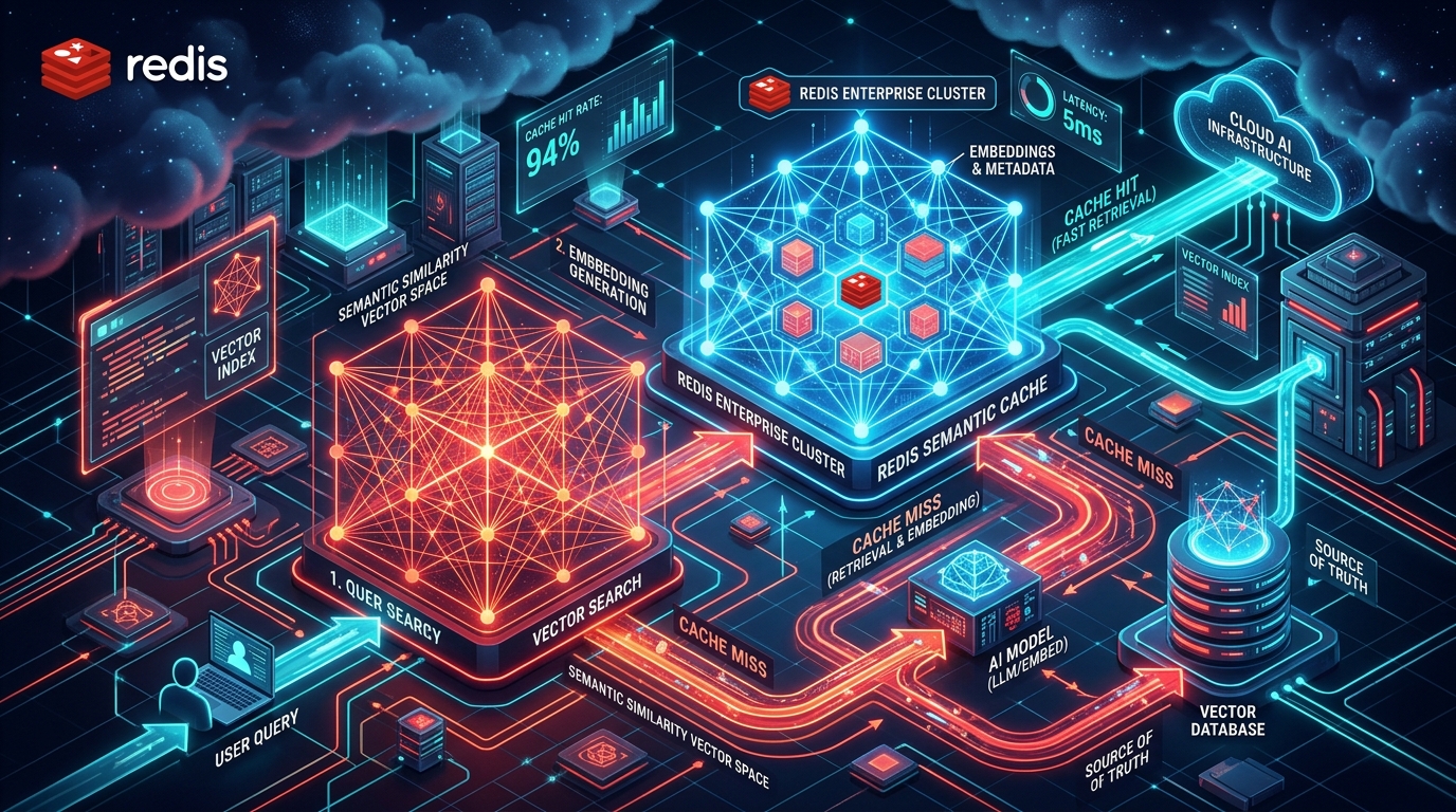 Enterprise Semantic Caching with Redis & Vector Embeddings: Slashing LLM Costs by 55% in .NET Microservices